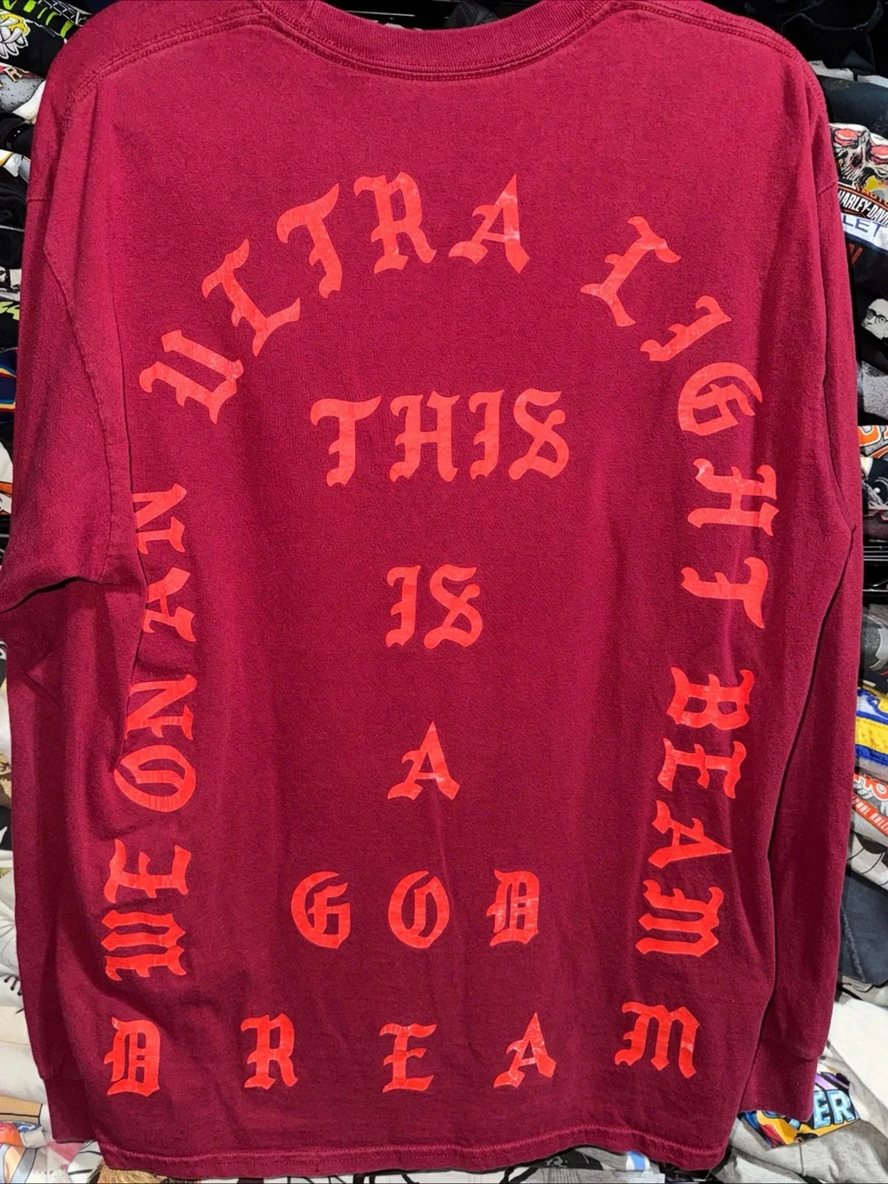 Authentic Kanye West TLOP Tour “ I Feel Like Pablo” Red Longsleeve Shirt L